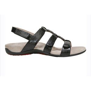 Vionic Sandal Womens 7 Amber Snake Croc‎ Adjustable Orthotic Sandal New